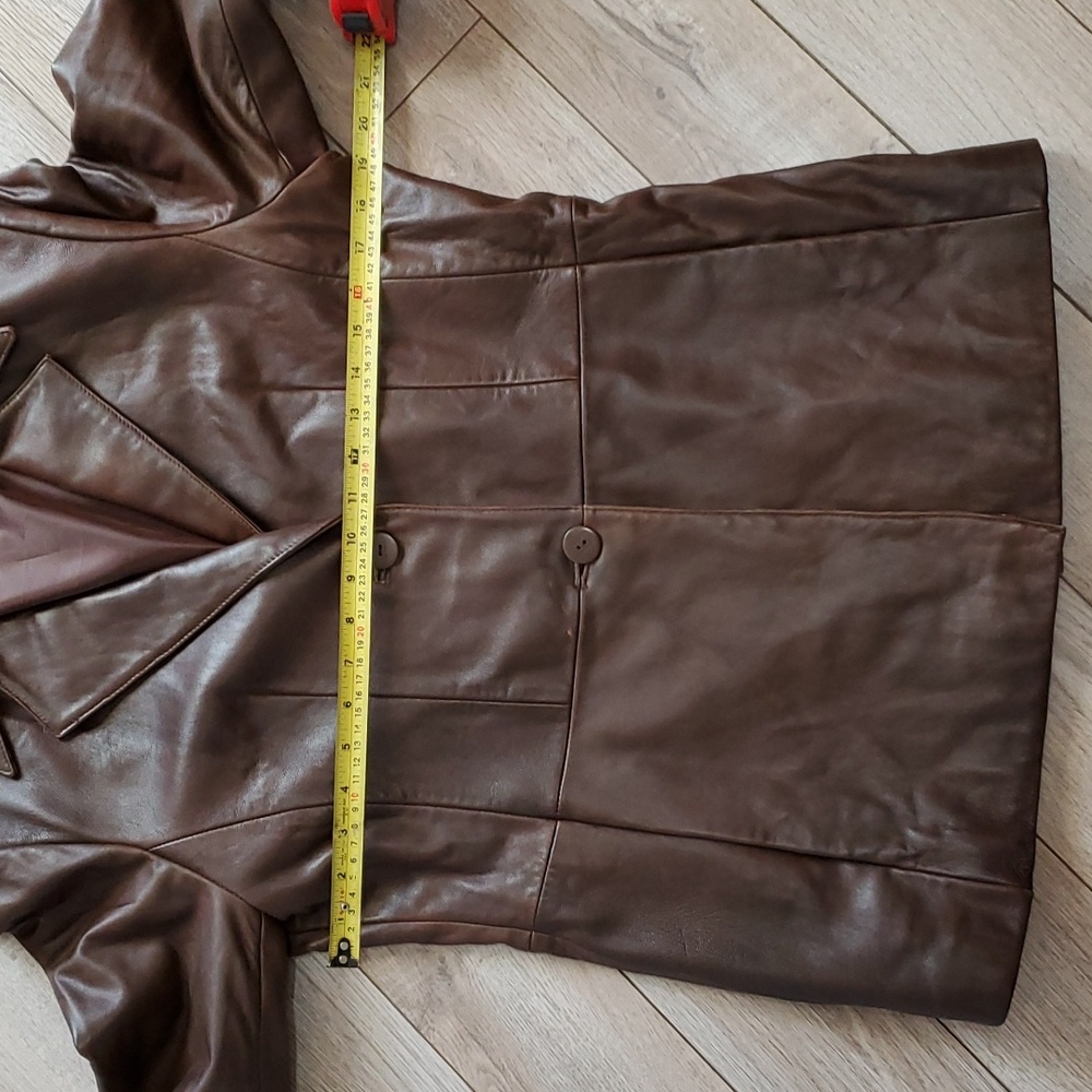 Juliet Michelle Brown Genuine Leather Jacket - Picture 9 of 13